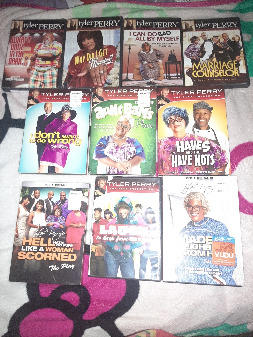 Tyler Perry DVD Lot - Multiple Titles in Colorful Covers
